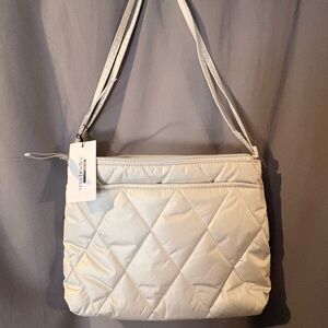 Vera Bradley Quilted Crossbody Bag in Cream